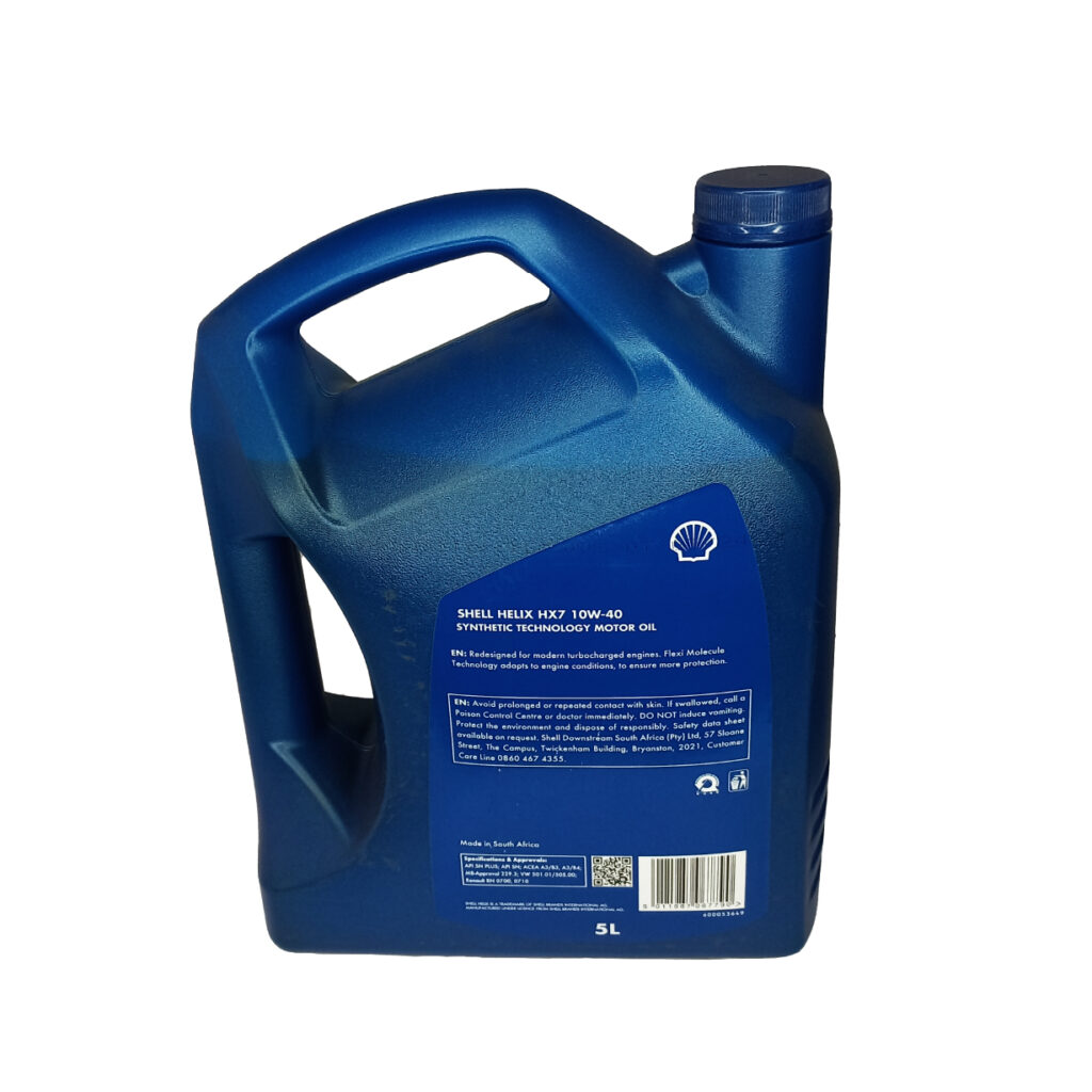 Shell Helix 5L 10W40 HX7 Motor Oil for Diesel and Petrol Engines