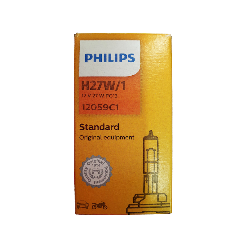 Reliable Halogen Illumination, Every Time with the Philips H27W/1 Single Filament Halogen Standard+ Automotive Globe